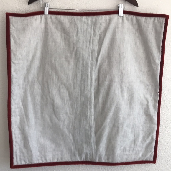 Set(3) Pottery Barn velvet box stitch shams merlot - Picture 6 of 11